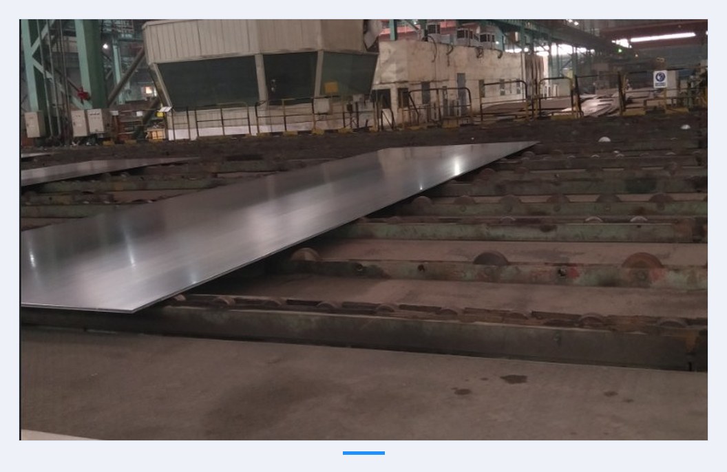 Steel plate cold bed line, wide site view