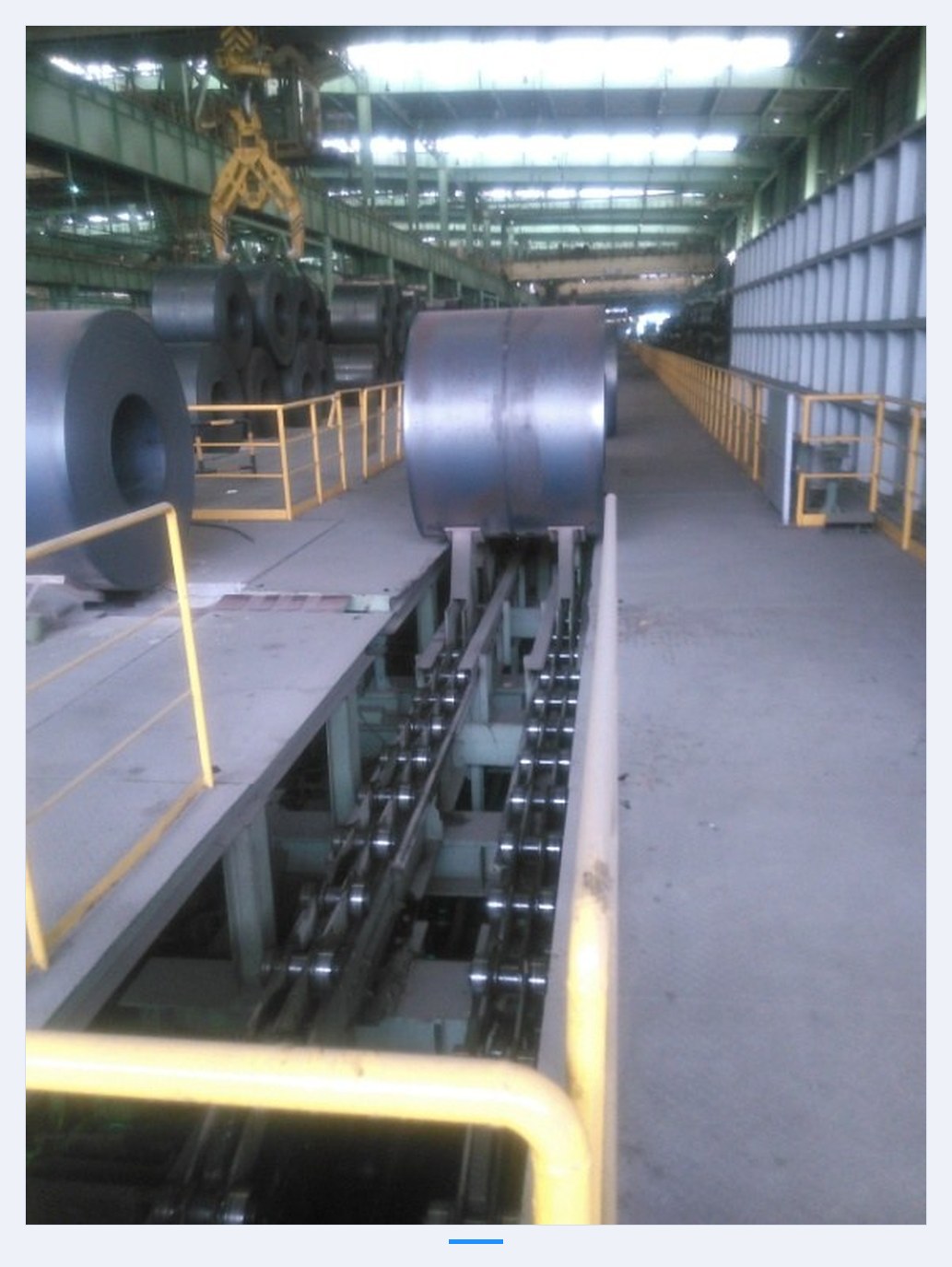 P500 hot rolled steel coil conveyor chain moving steel coils