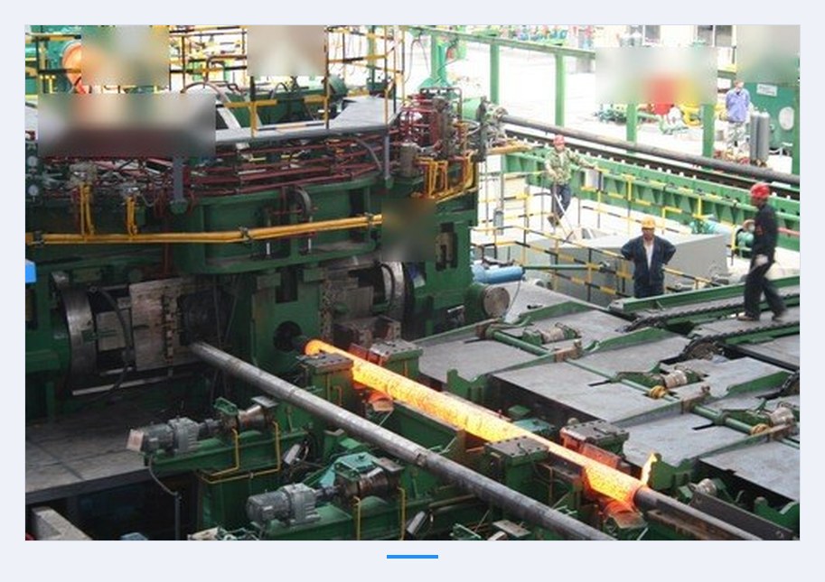 P150 steel pipe conveyor chain on a steel pipe output line